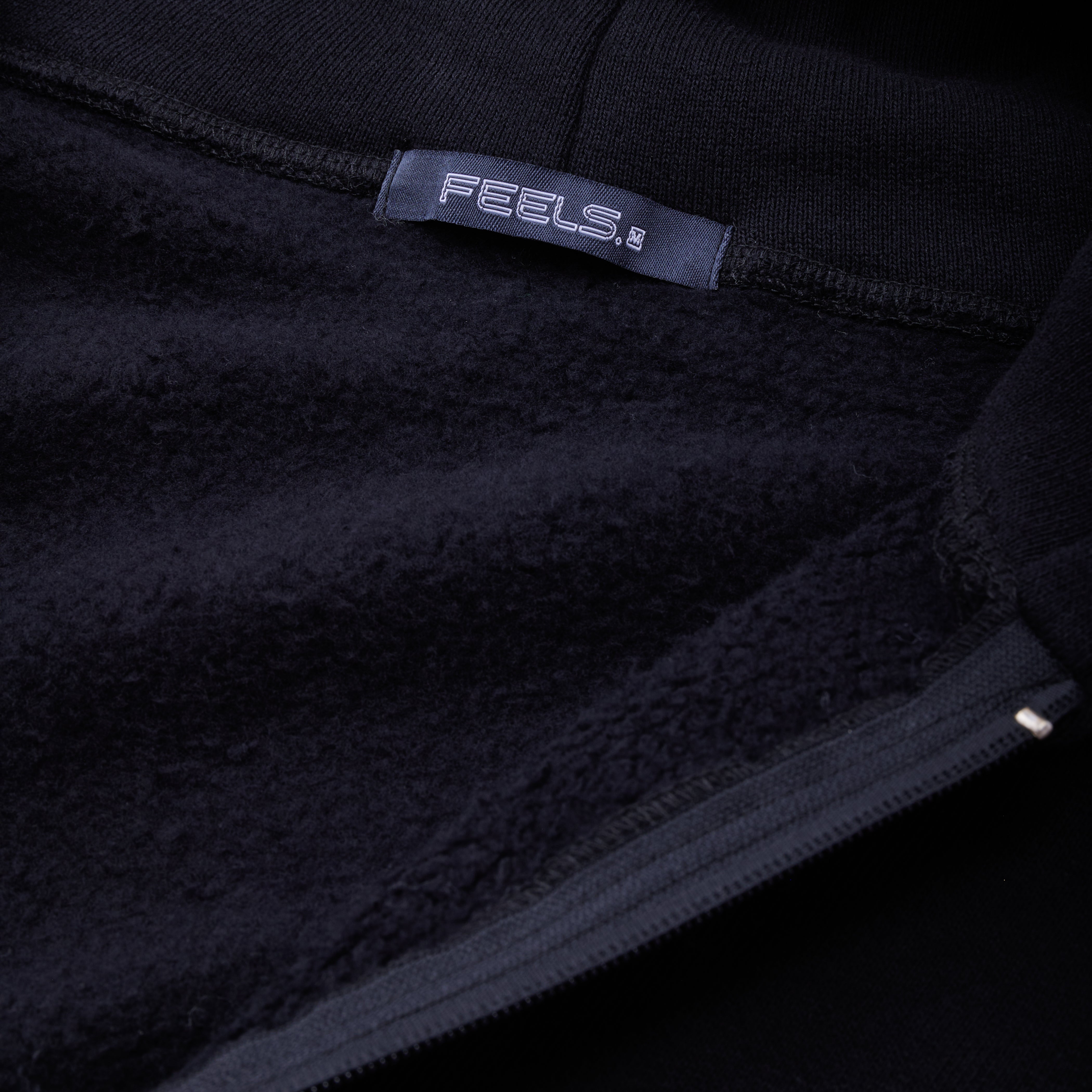 PREMIUM WEIGHT ZIP UP HOODIE BLACK – FEELS.