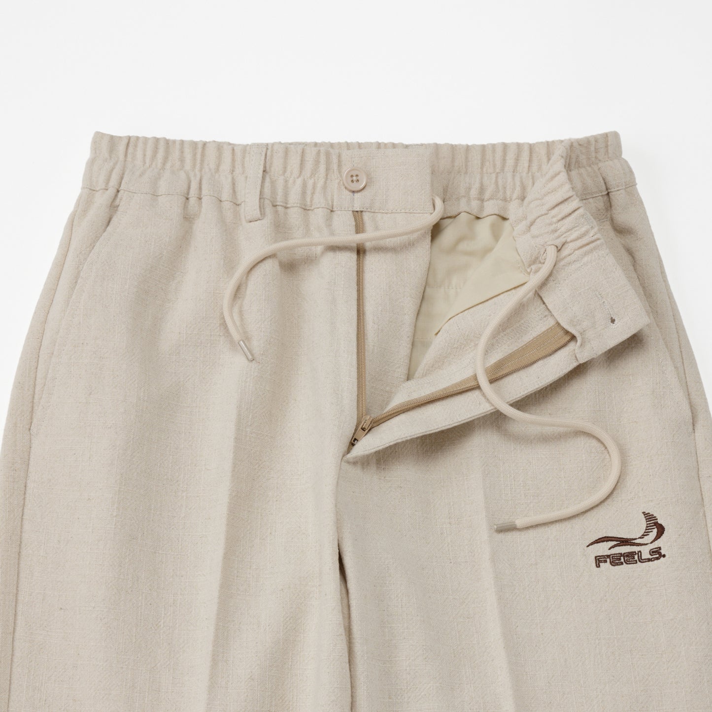 LINEN SLACKS BEIGE