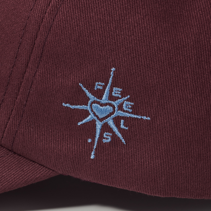 GLOBE LOGO CAP MAROON