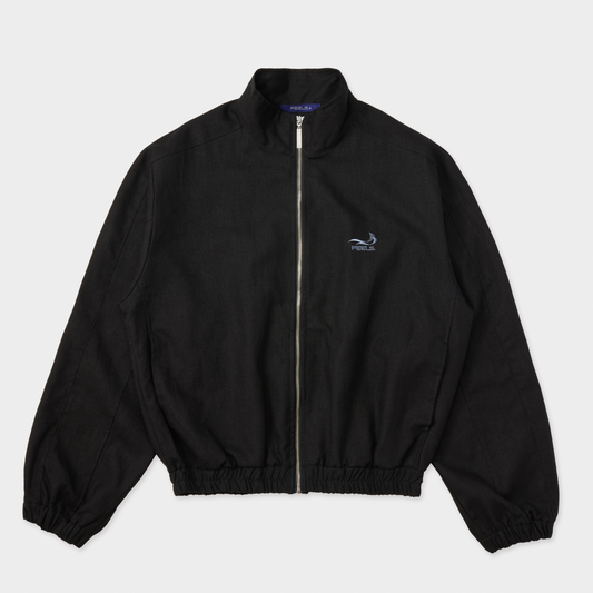 LINEN BLOUSON JACKET BLACK
