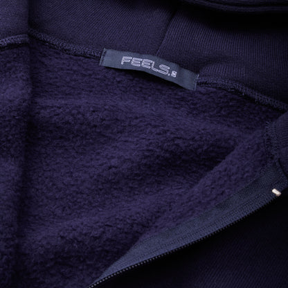 PREMIUM WEIGHT ZIP UP HOODIE NAVY