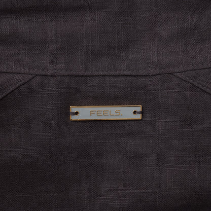 LINEN BLOUSON JACKET GRAY