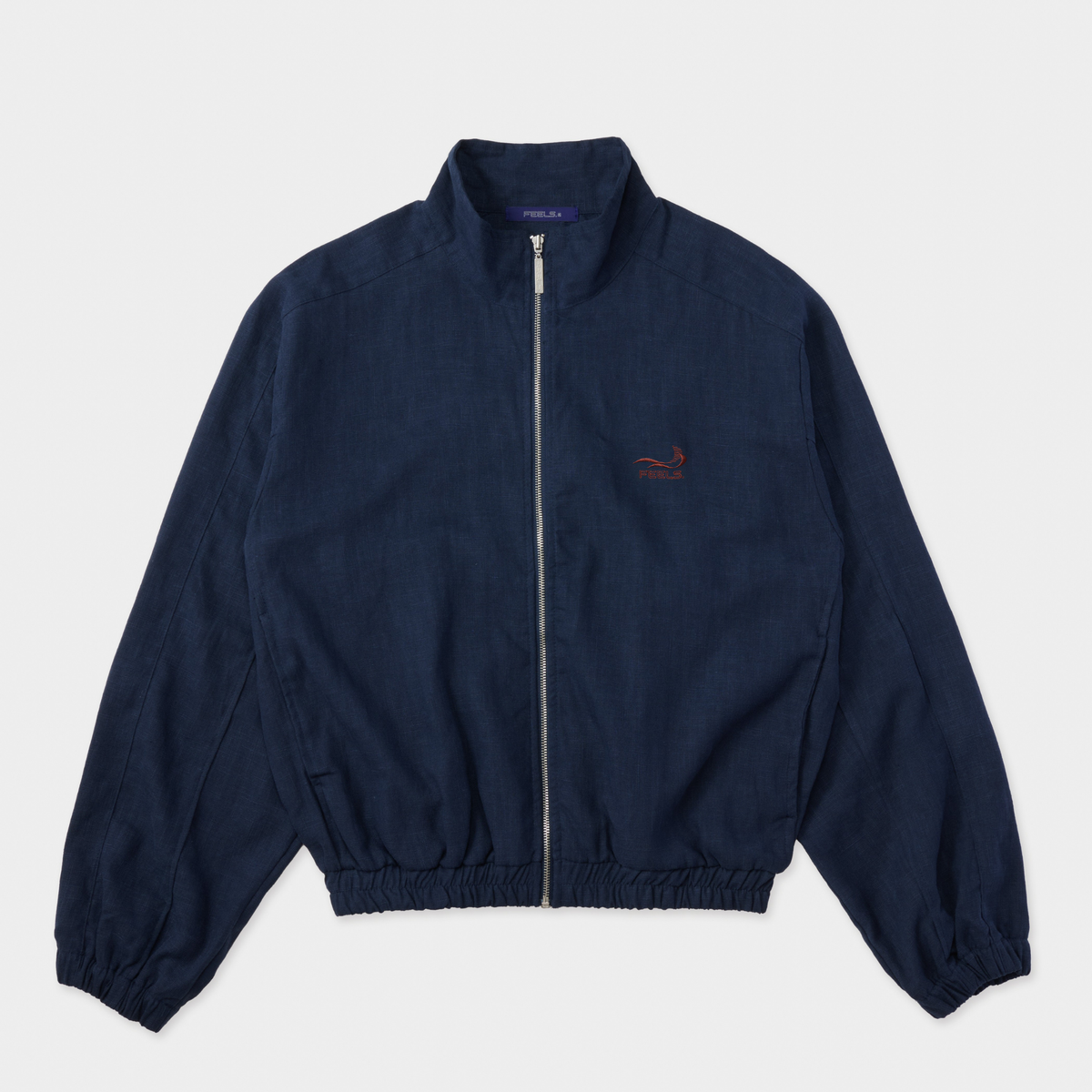 LINEN BLOUSON JACKET NAVY