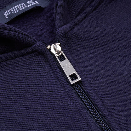 PREMIUM WEIGHT ZIP UP HOODIE NAVY
