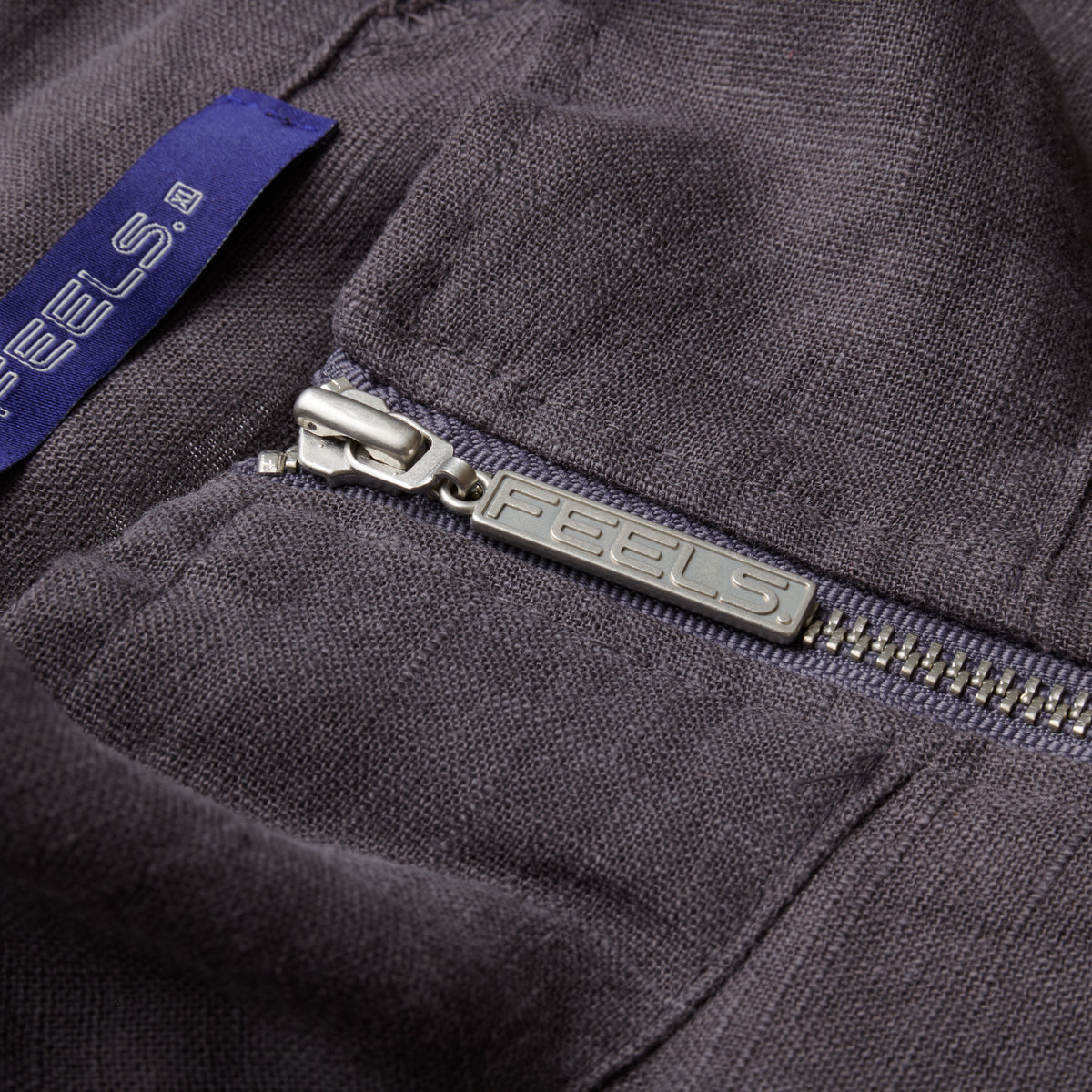 LINEN BLOUSON JACKET GRAY