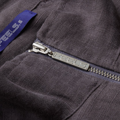 LINEN BLOUSON JACKET GRAY