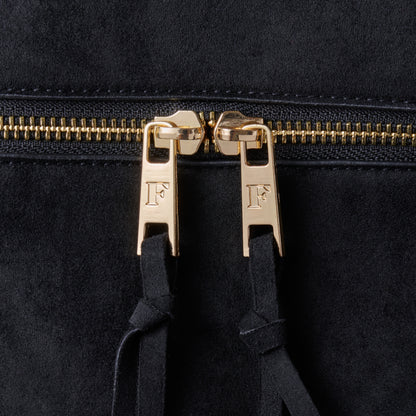 SUEDE TOUCH TRAVEL BAG BLACK
