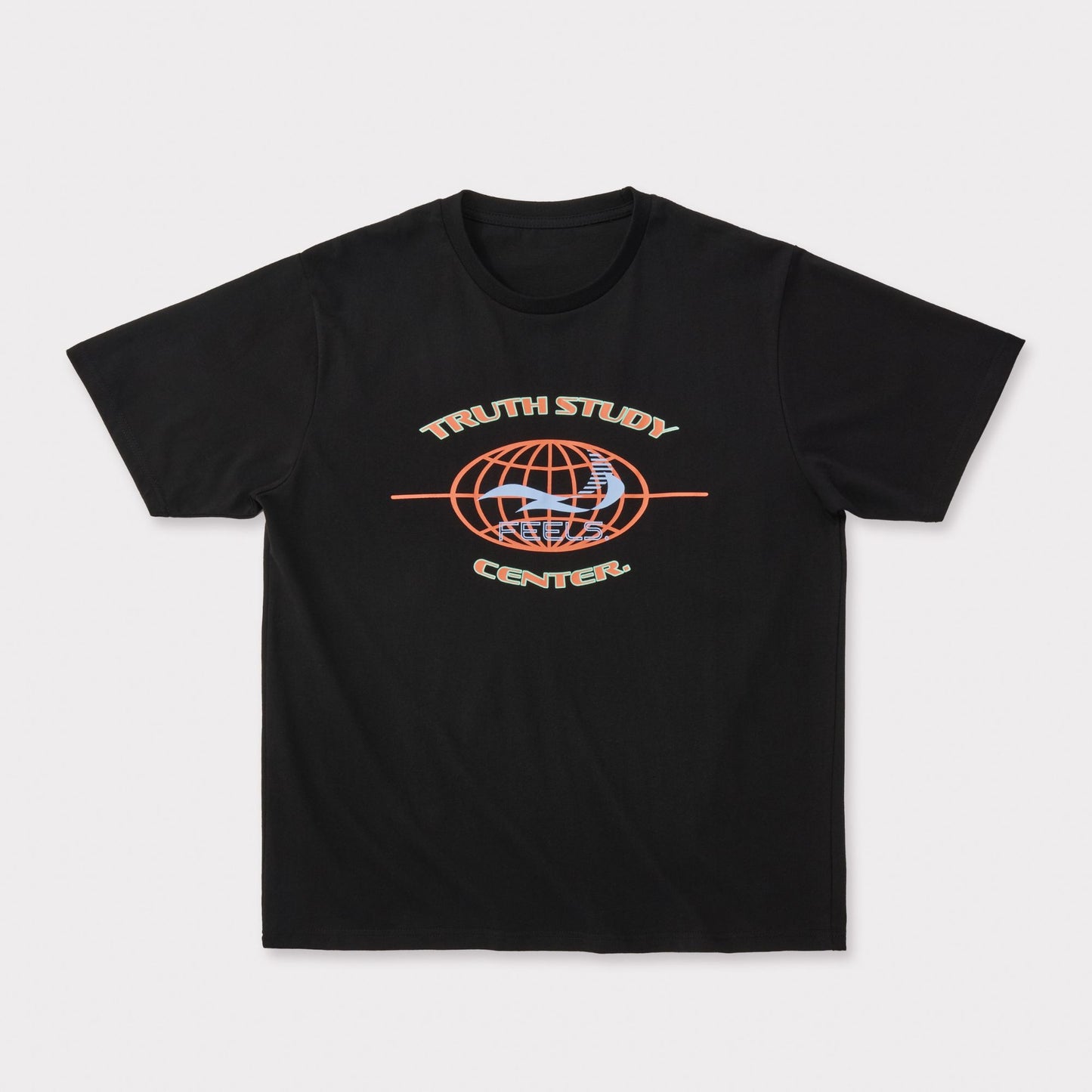 GLOBE LOGO PRINT T-SHIRT BLACK