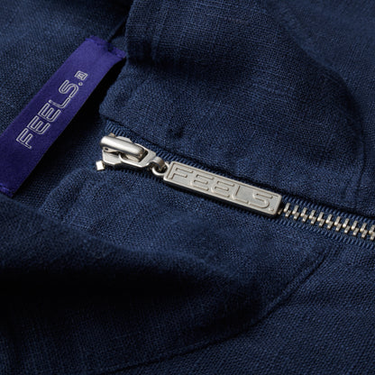 LINEN BLOUSON JACKET NAVY