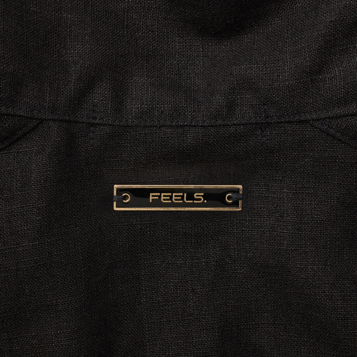 LINEN BLOUSON JACKET BLACK