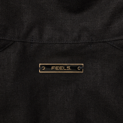 LINEN BLOUSON JACKET BLACK
