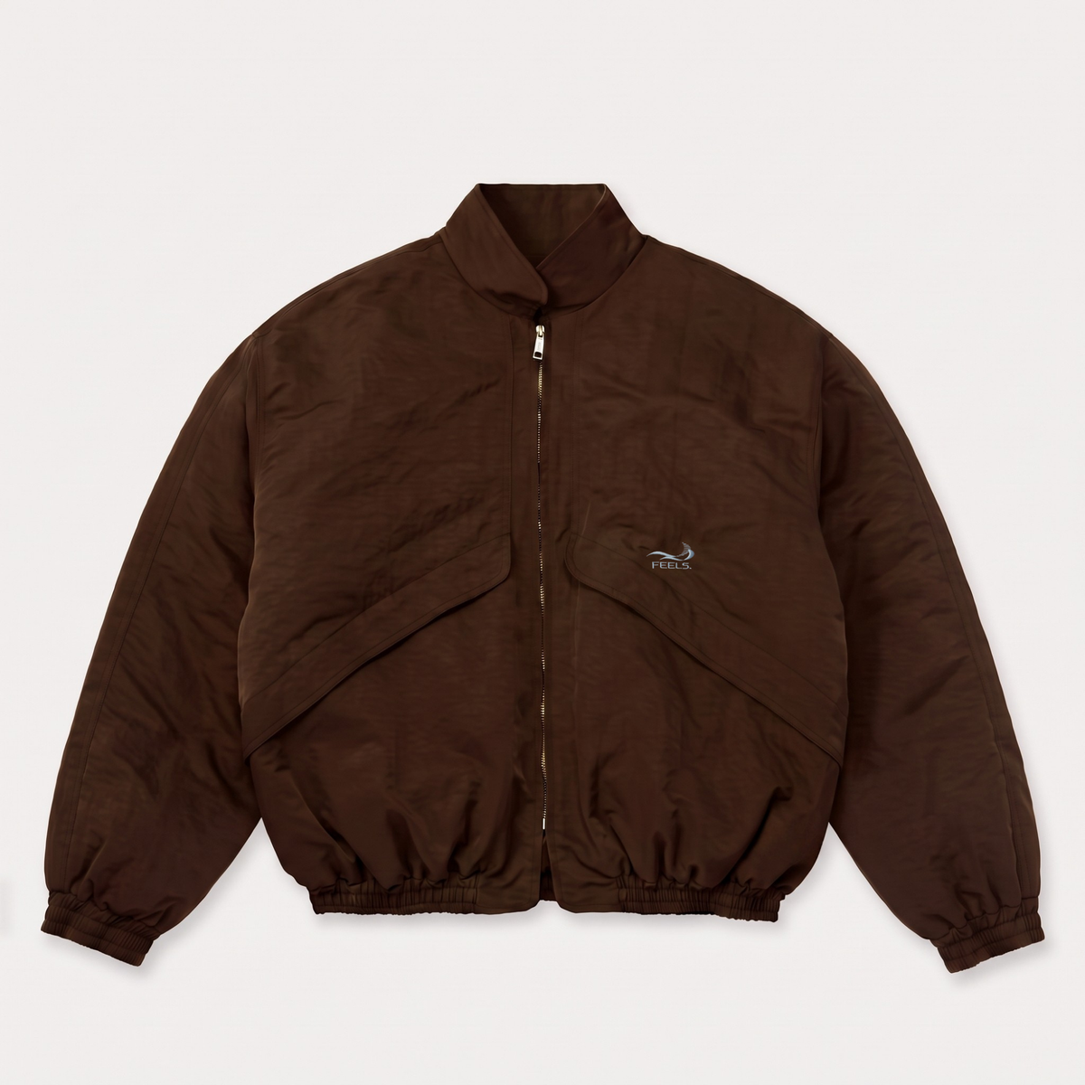 BAGGY BOMBER JACKET BROWN