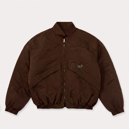 BAGGY BOMBER JACKET BROWN