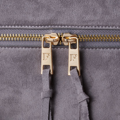 SUEDE TOUCH TRAVEL BAG GRAY