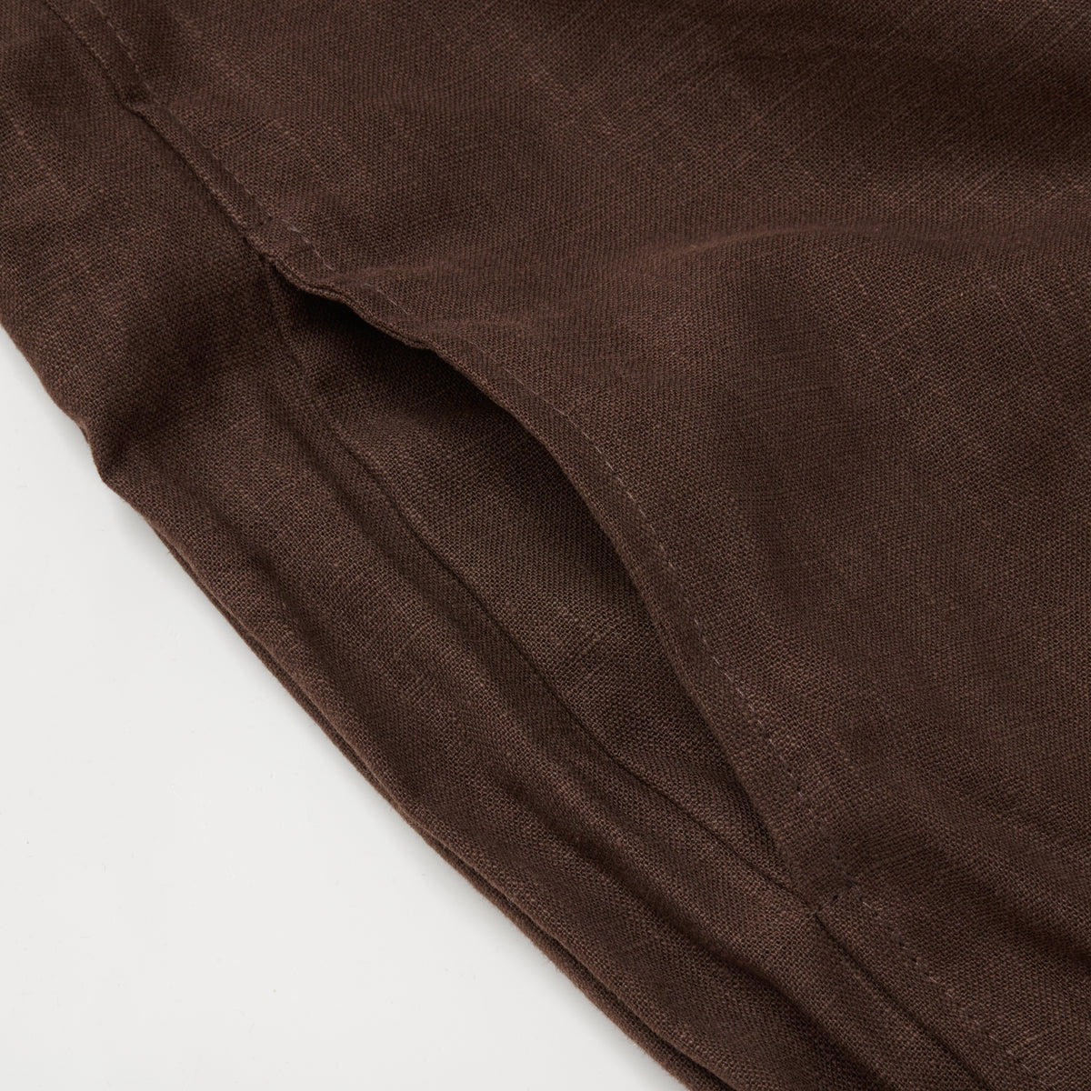 LINEN BLOUSON JACKET BROWN