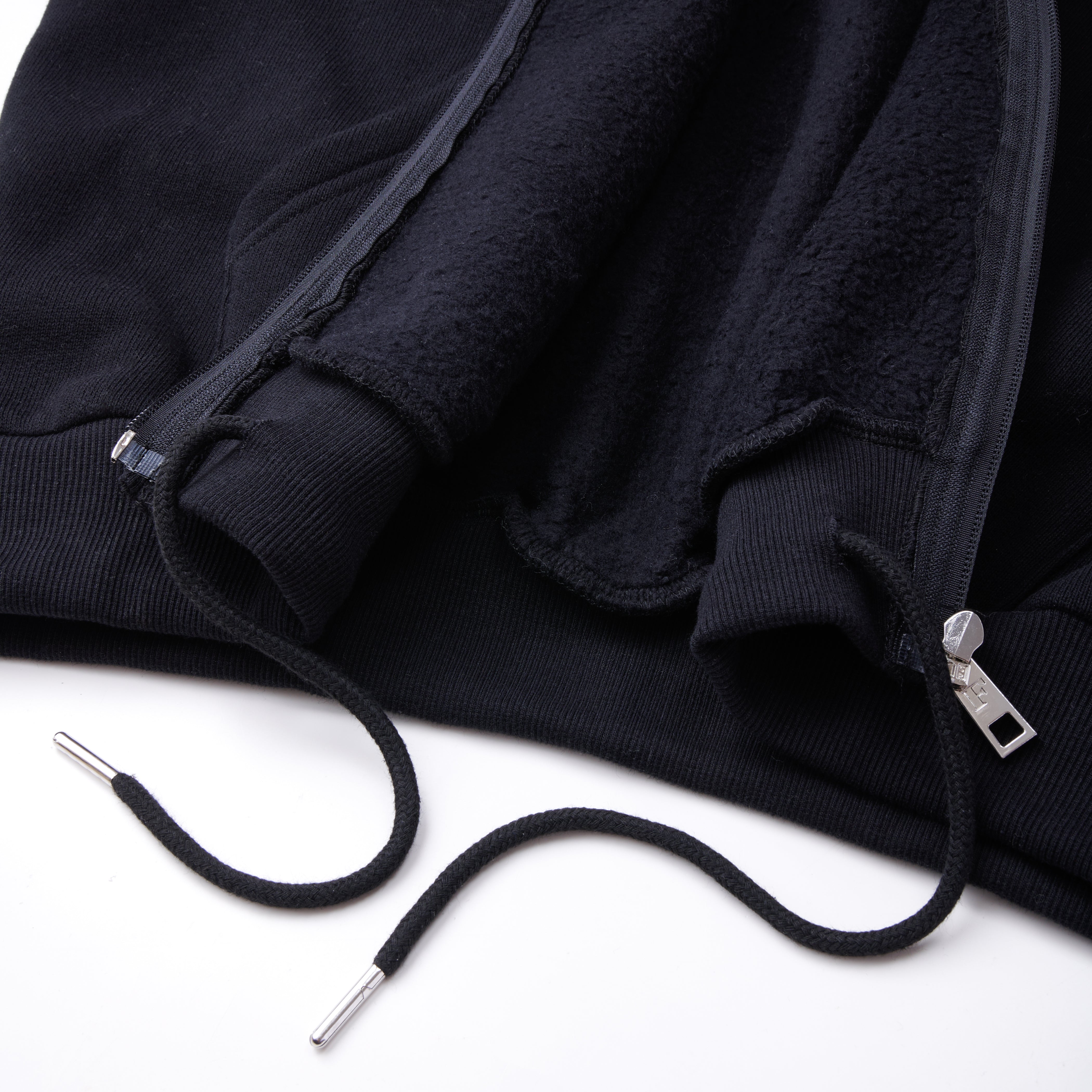 PREMIUM WEIGHT ZIP UP HOODIE BLACK – FEELS.