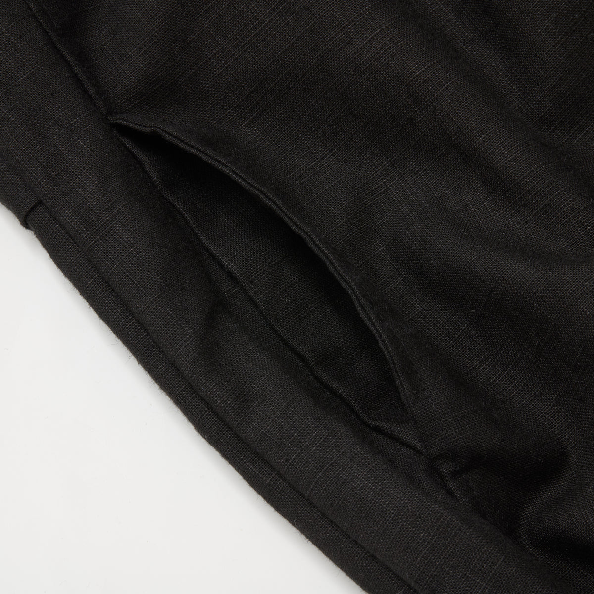 LINEN BLOUSON JACKET BLACK