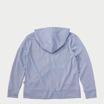 THERMAL ZIP UP HOODIE  LIGHT BLUE