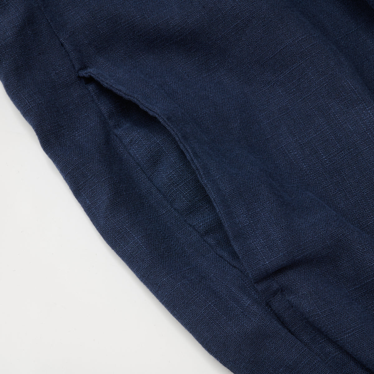 LINEN BLOUSON JACKET NAVY