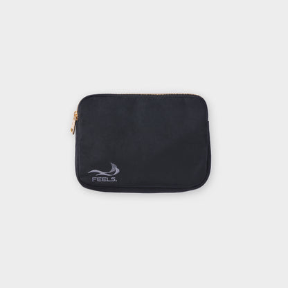 SUEDE TOUCH TRAVEL BAG BLACK