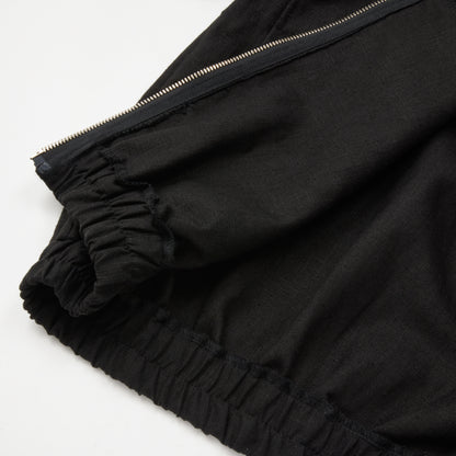 LINEN BLOUSON JACKET BLACK