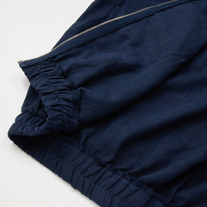 LINEN BLOUSON JACKET NAVY