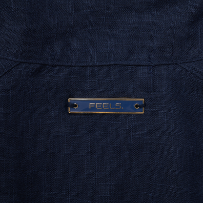 LINEN BLOUSON JACKET NAVY