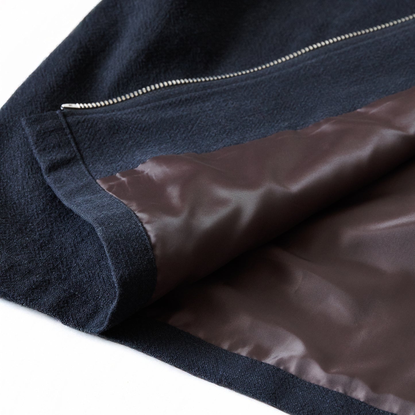 LINEN ZIP UP BLOUSON BLACK