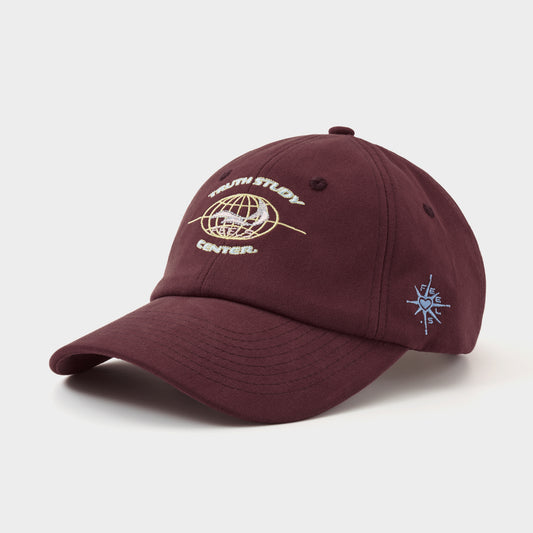 GLOBE LOGO CAP MAROON