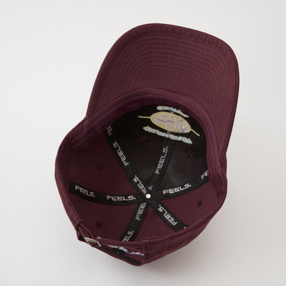 GLOBE LOGO CAP MAROON