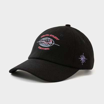 GLOBE LOGO CAP BLACK