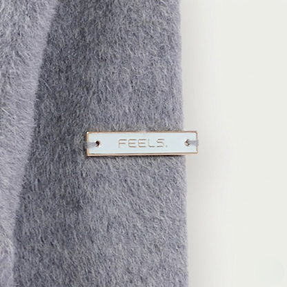 ALPACA  WOOL CARDIGAN GRAY