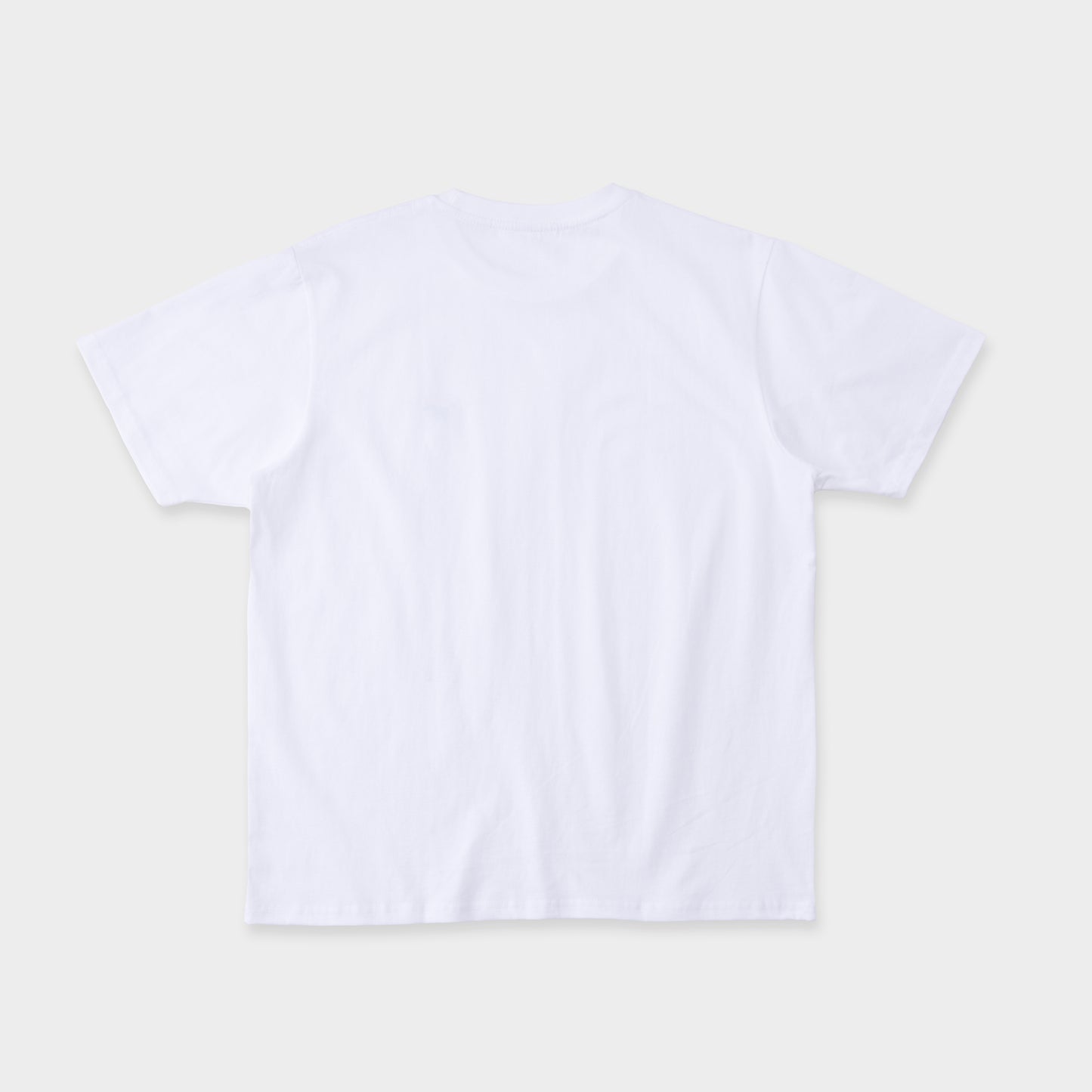 ONE POINT LOGO STITCH T-SHIRT WHITE-LIGHT BLUE