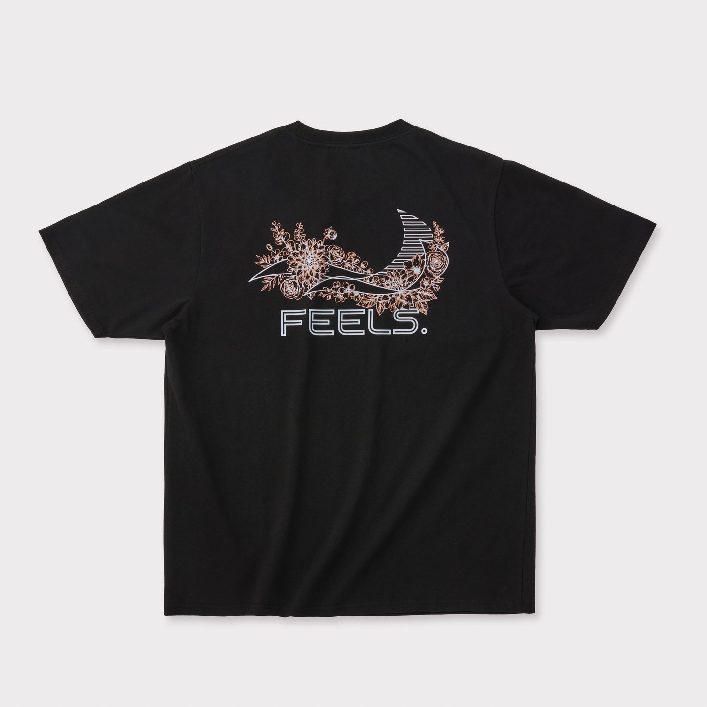 FLOWER LOGO PRINT T-SHIRT BLACK