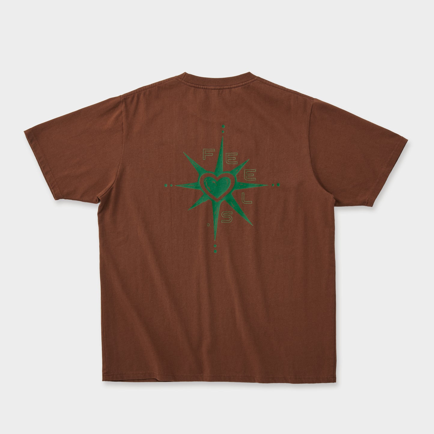 LOVE ICON PRINT T-SHIRT BROWN