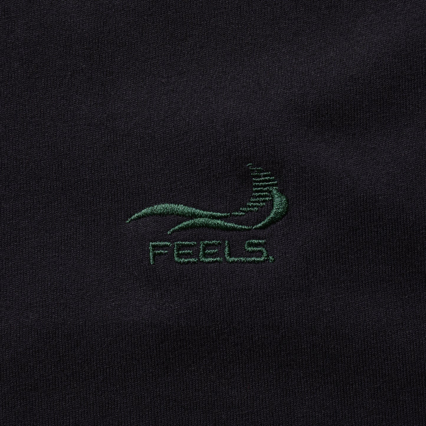 ONE POINT LOGO STITCH T-SHIRT BLACK-GREEN
