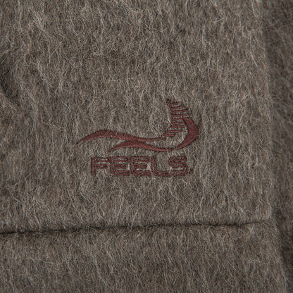 ALPACA ZIP UP HOODIE BROWN