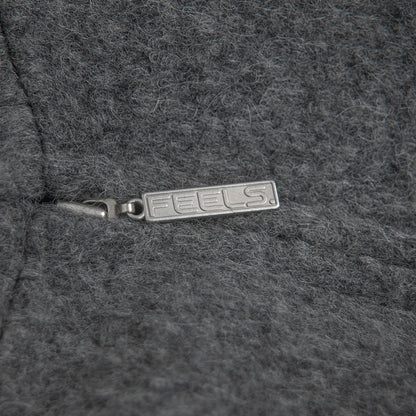 ALPACA ZIP UP HOODIE GRAY